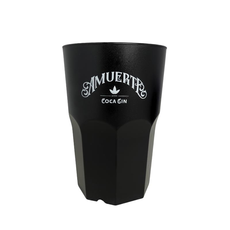 7x BLACK LONG DRINK PLASTIC CUP